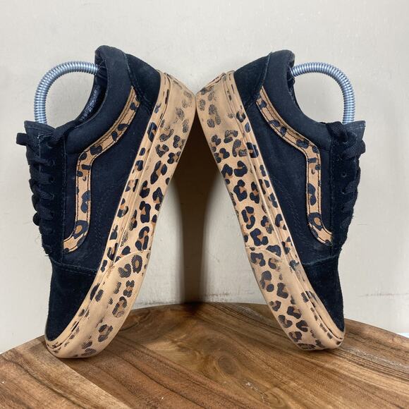 VANS Old Skool Platform Leopard Womens Animal Print Size 5.5 Platform Shoes - Picture 5 of 9